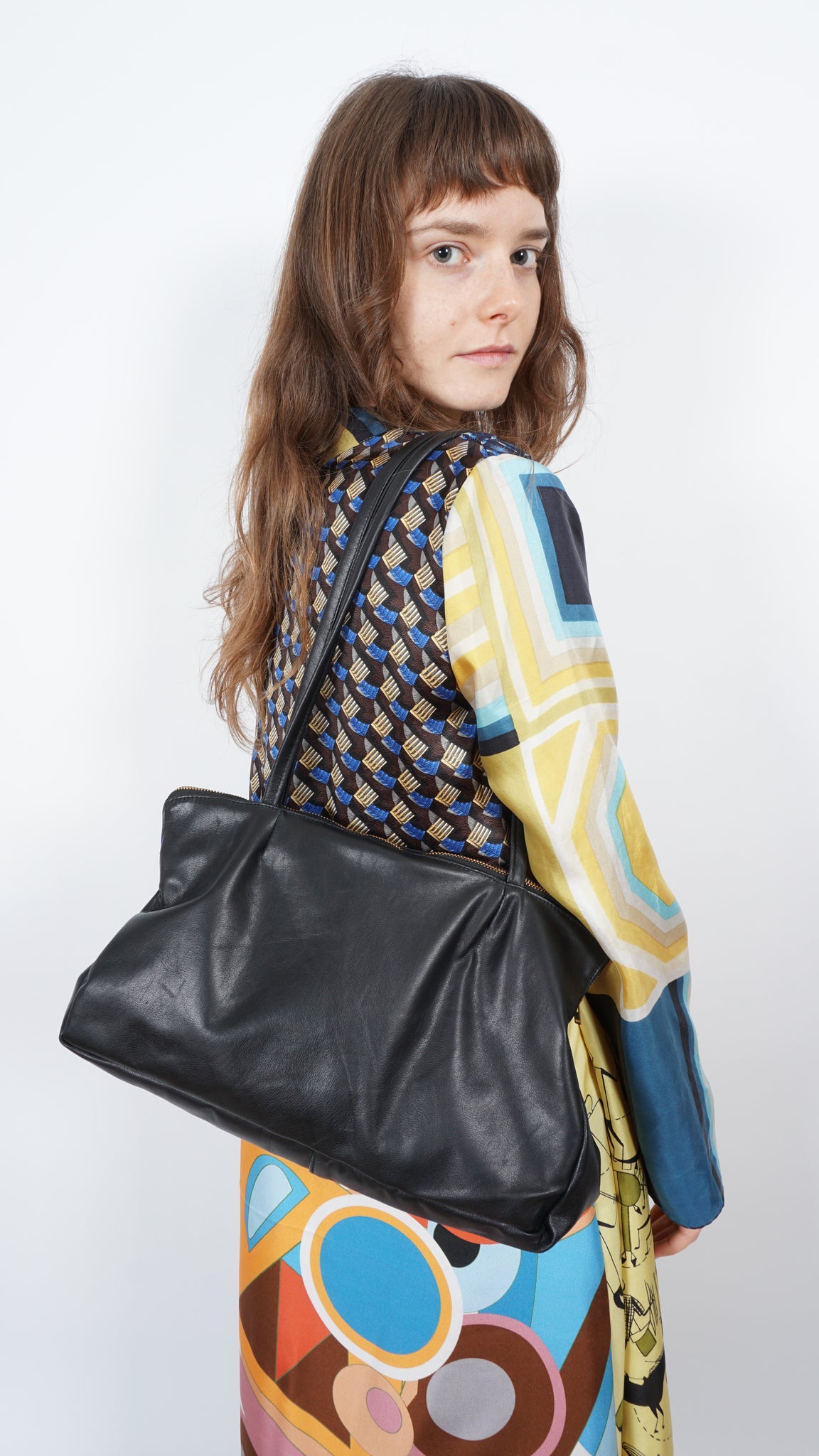Classic leather bag by Sabine Poupinel