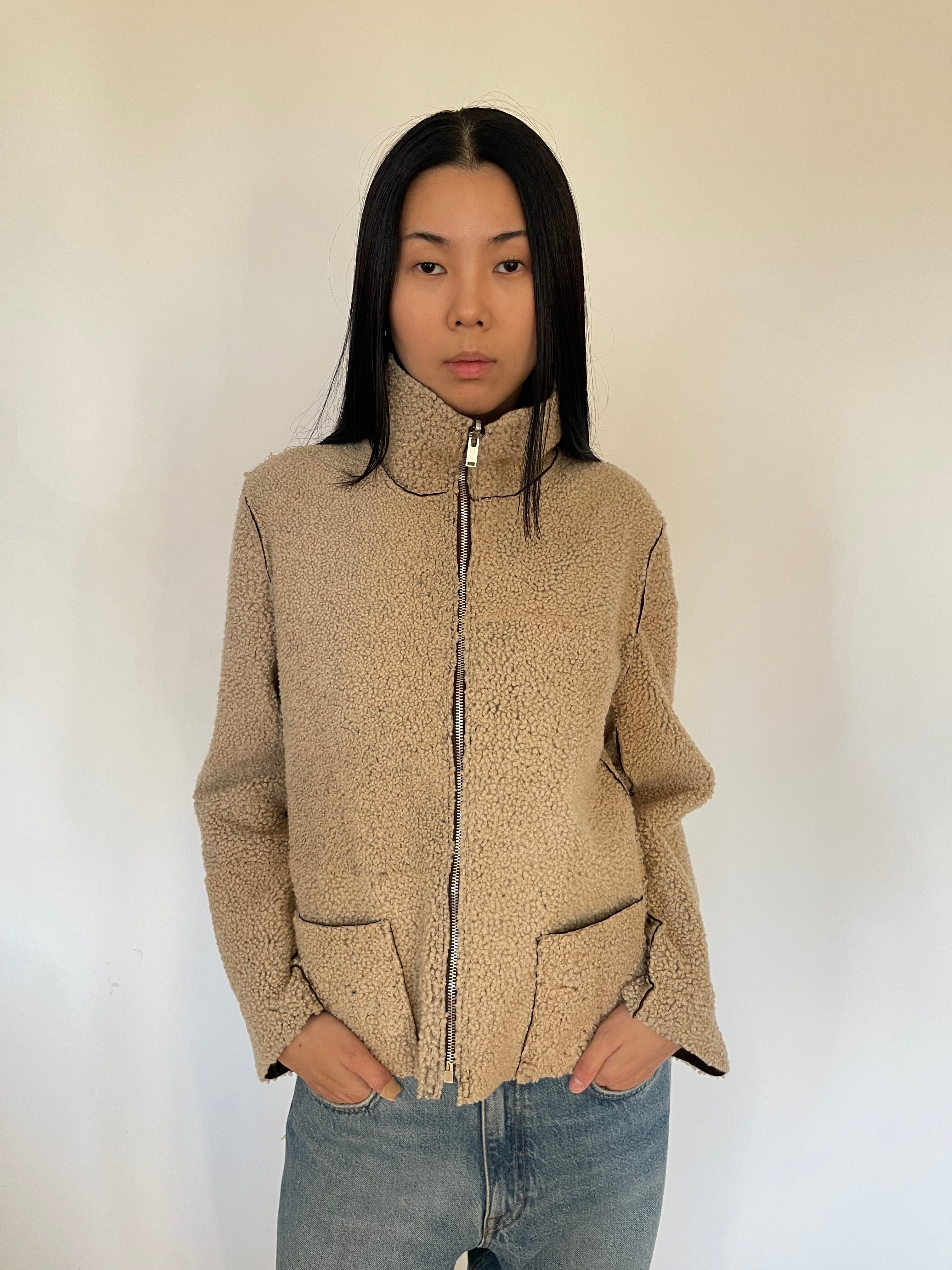 Reversible lambskin jacket by Sabine Poupinel