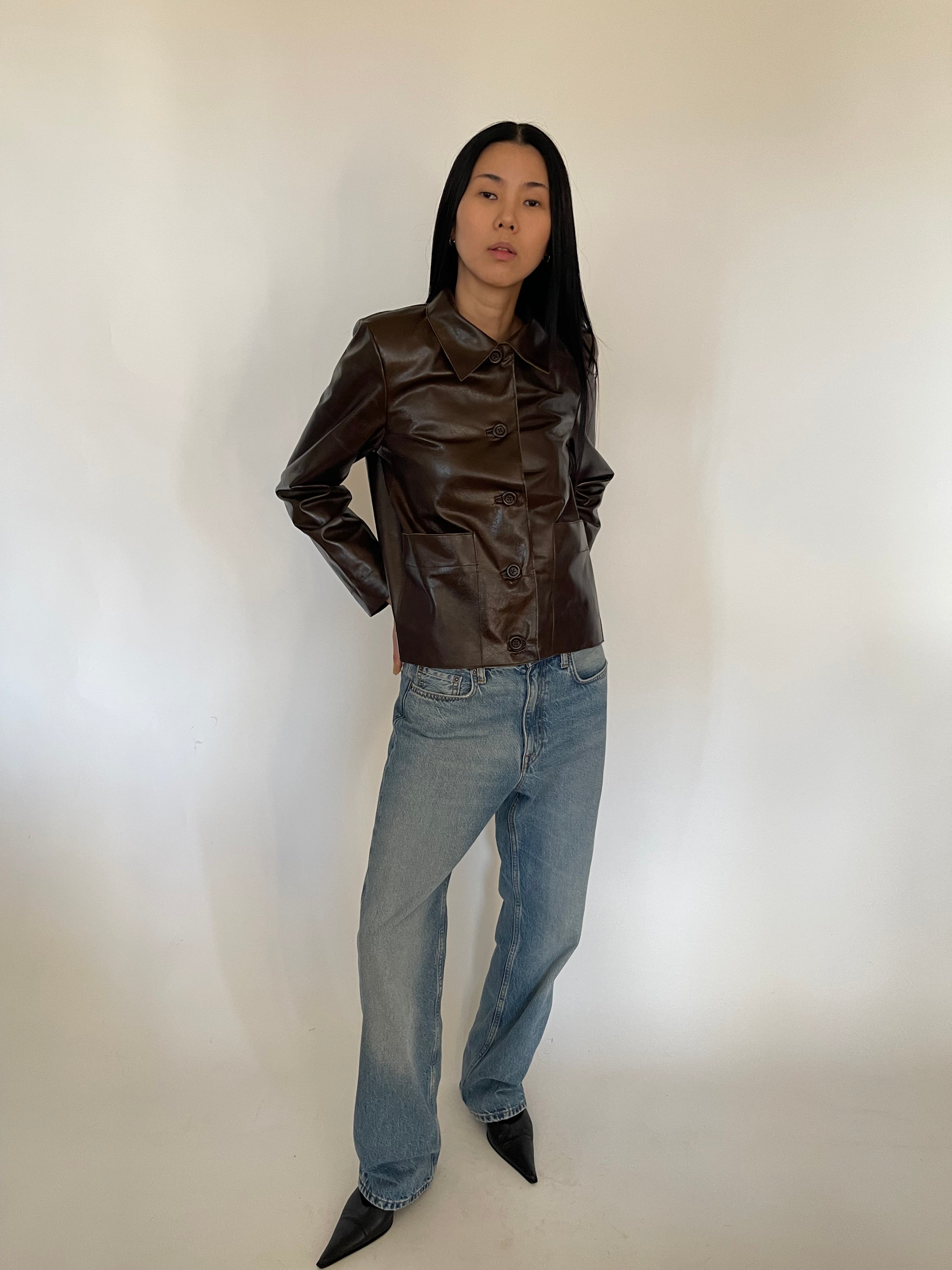 Leather jacket by Sabine Poupinel