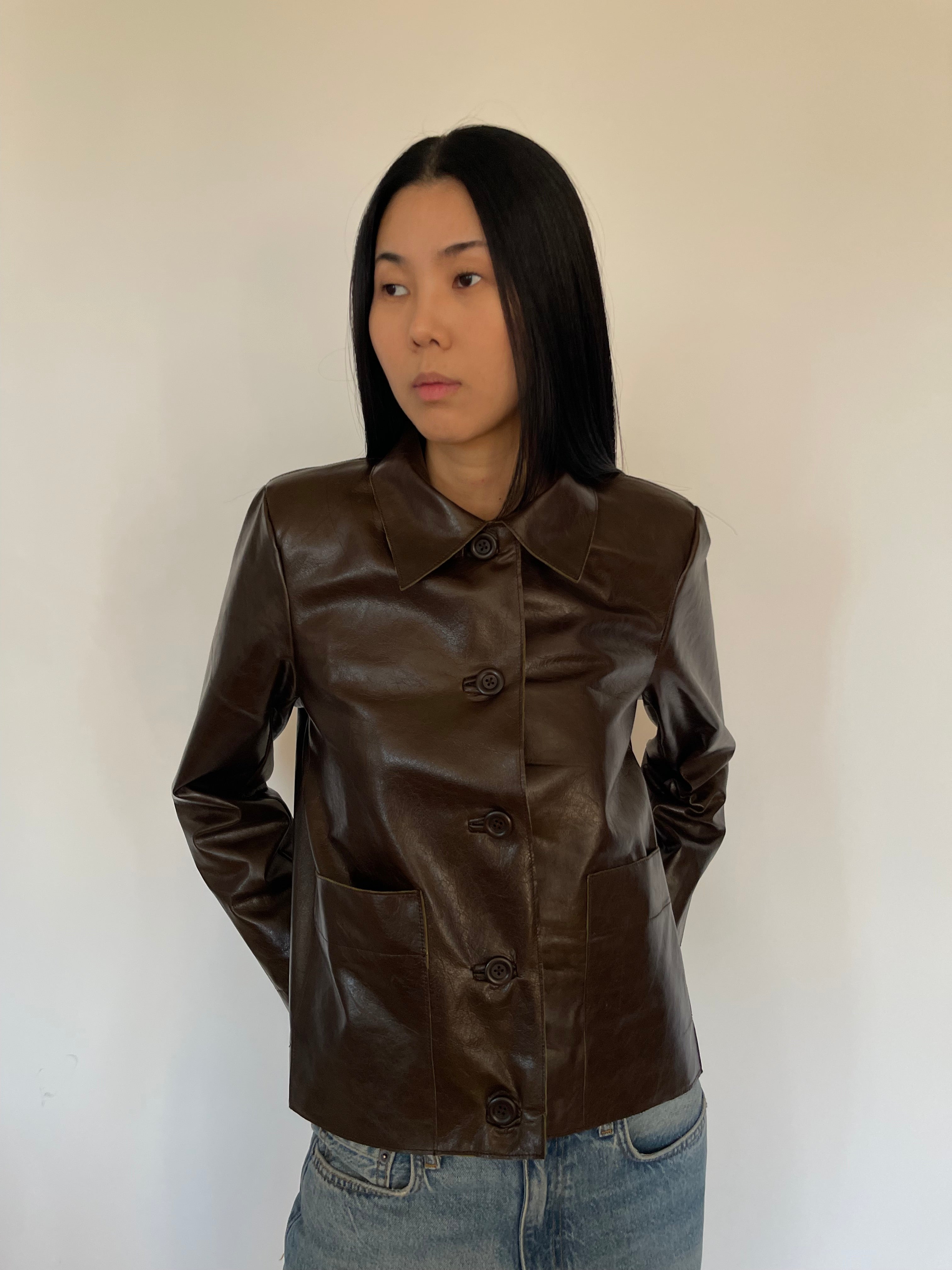 Leather jacket by Sabine Poupinel