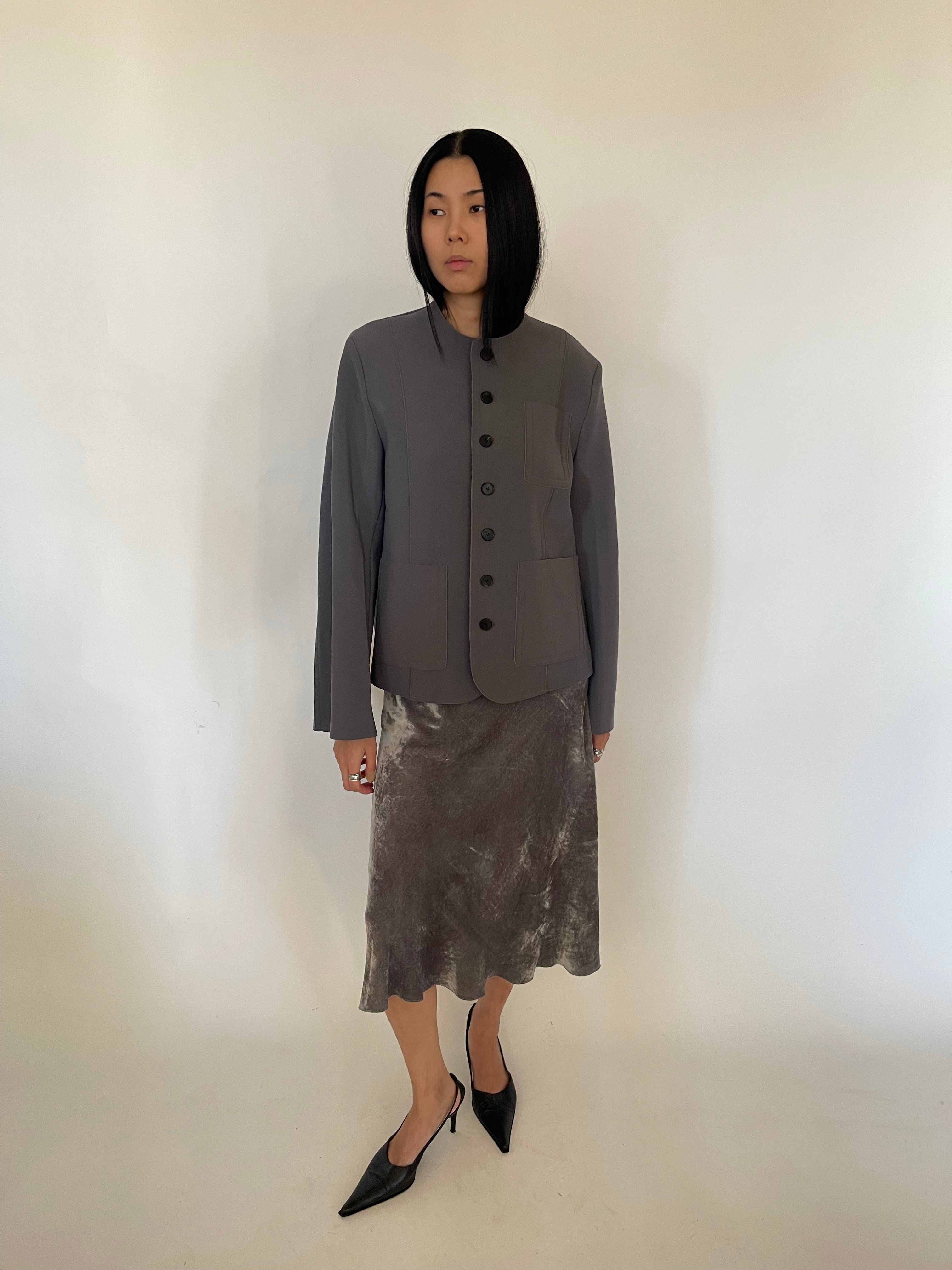 Silk velour dress by Sabine Poupinel