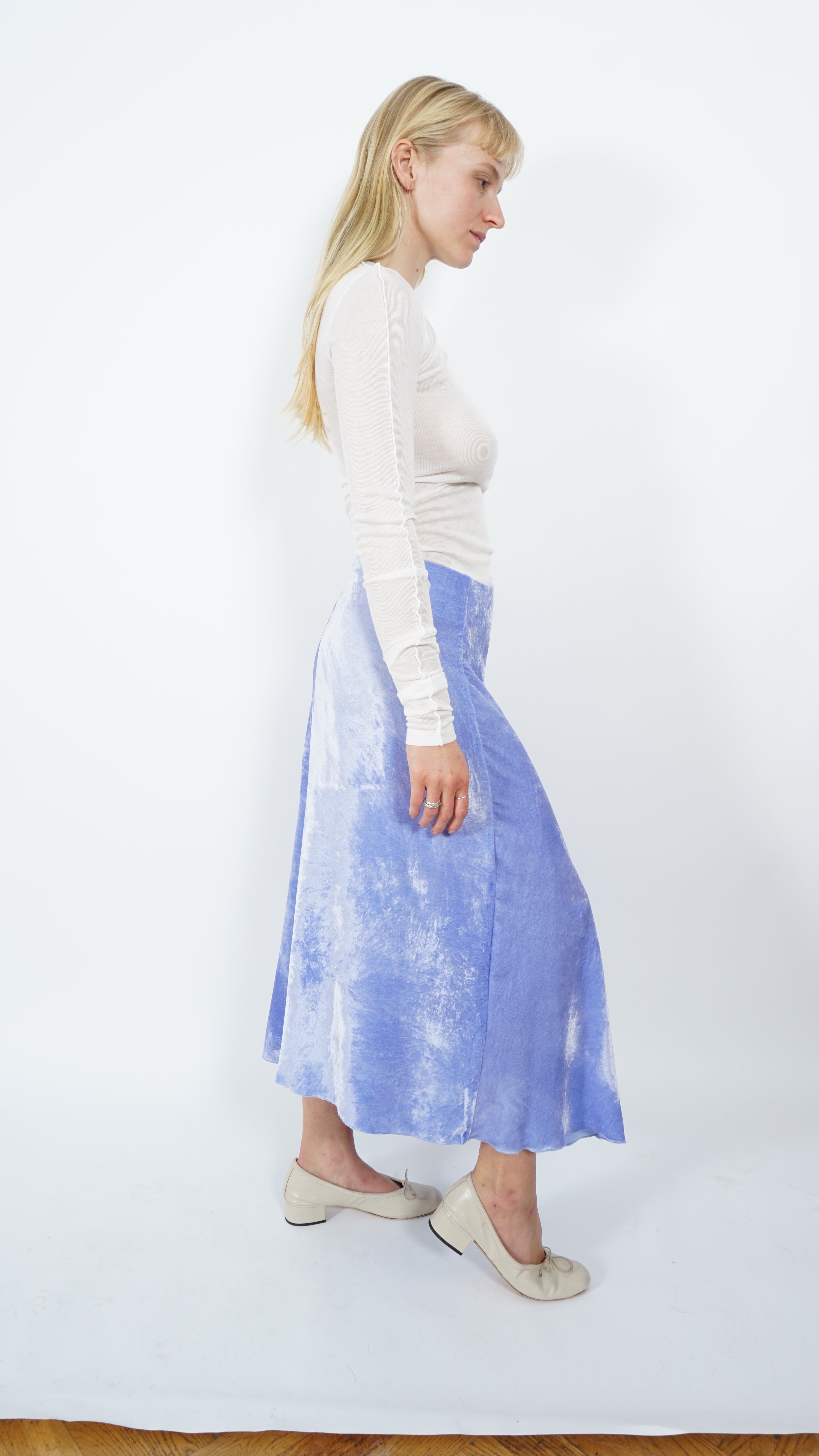 Velvet skirt by Sabine Poupinel