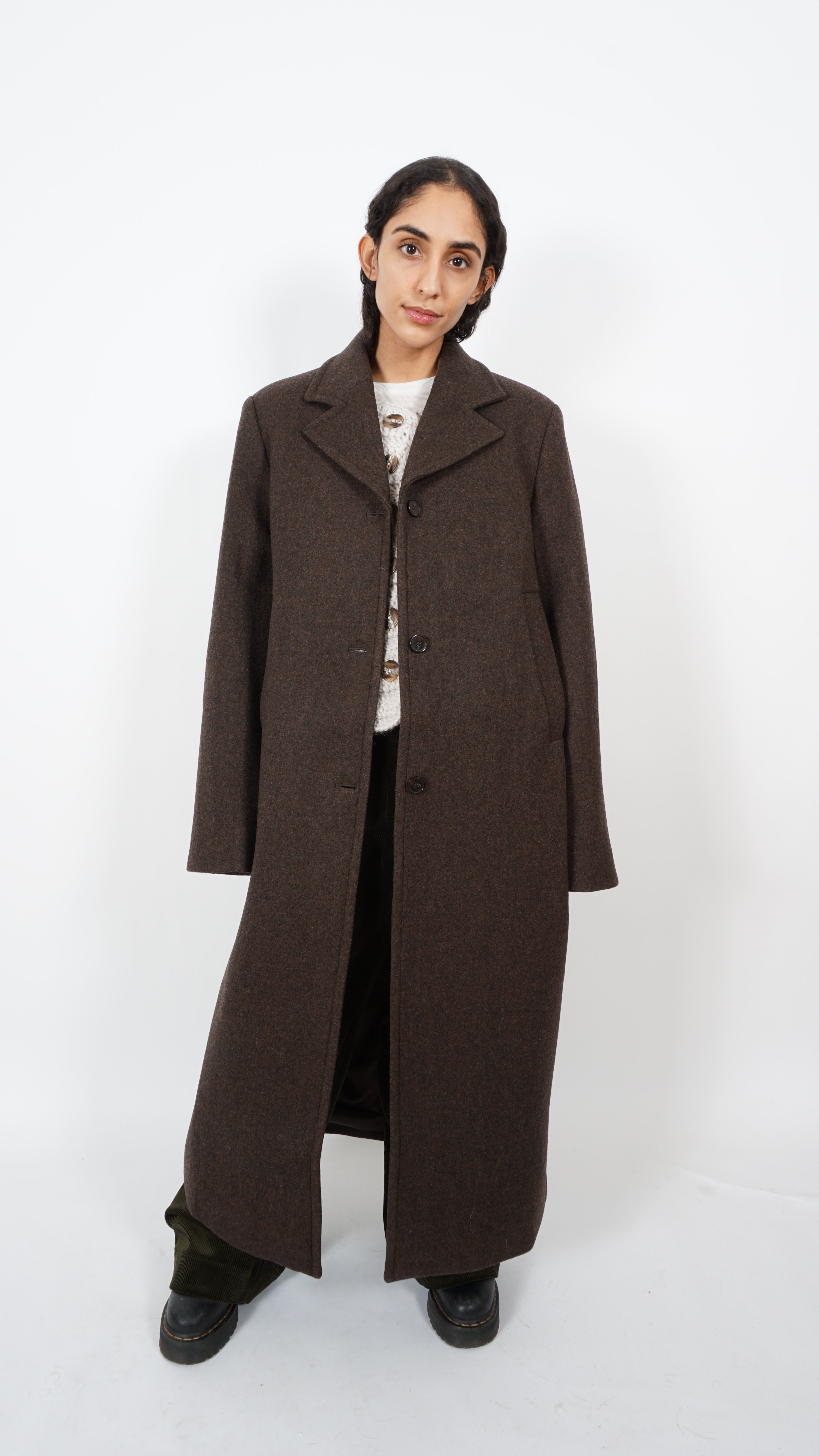 Single wool coat by Birrot