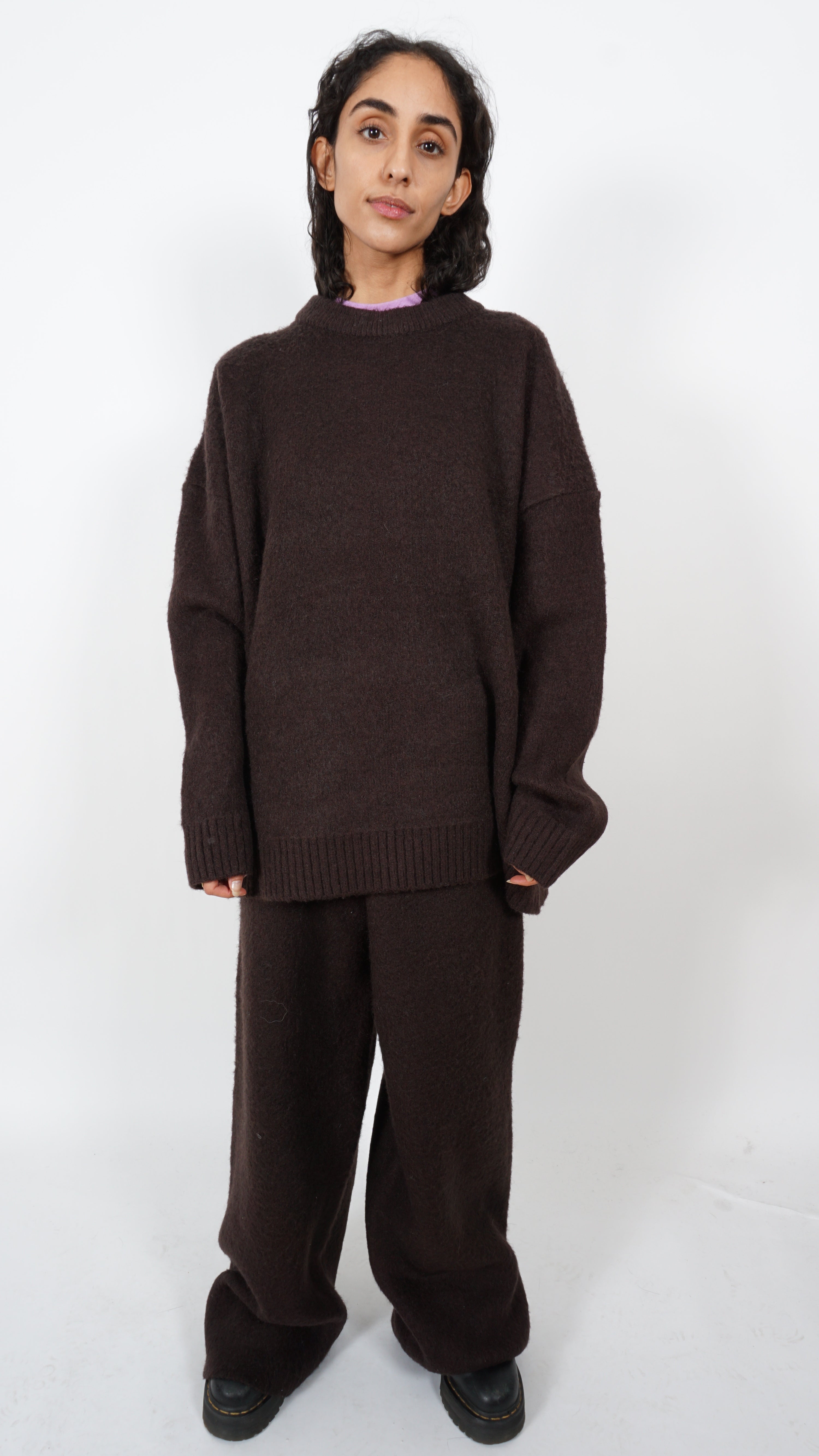 Brushed knit trouser by Birrot